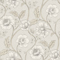 4199-83711 - Hazel Grey Floral Trail  Wallpaper-Modern Farmhouse by Chesapeake