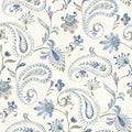 4199-83748 - Darlene Blue Jacobean  Wallpaper-Modern Farmhouse by Chesapeake
