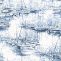 4211-83511 - Yacht Club Blue Scenic Wallpaper-Private Reserve