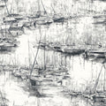4211-83513 - Yacht Club Charcoal Scenic Wallpaper-Private Reserve