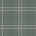 4211-83563 - Country Club Plaid Green Faux Linen Wallpaper-Private Reserve