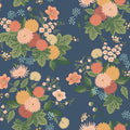 4212-84364 - Dahlia Navy Wallpaper-Rifle Paper Co. 4th Edition