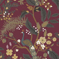 4212-84425 - Peacock Burgundy Wallpaper-Rifle Paper Co. 4th Edition