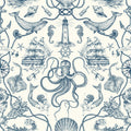RMK12002WP - Deep Sea Toile Peel and Stick Wallpaper