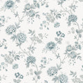 3123-02215 - Chrysanthemum Teal Jacobean Wallpaper by Chesapeake