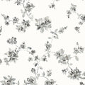 3123-24482 - Cyrus Charcoal Festive Floral Wallpaper by Chesapeake