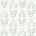 3123-24472 - Teal Block Tulip Wallpaper - Garland Black Block Tulip Wallpaper by Chesapeake
