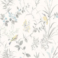 3123-24172 - Imperial Garden Grey Botanical Wallpaper by Chesapeake