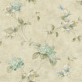 3123-76305 - Magnolia Teal Hydrangea Trail Wallpaper by Chesapeake