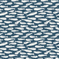 3122-10522 - Nunkie Navy Sardine Wallpaper by Chesapeake