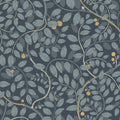 2932-65106 - Kirke Blue Leavy Vines Wallpaper- by A Street