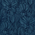 2970-87356 - Selwyn Flock Dark Blue Floral Wallpaper- by A Street