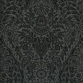 2973-87365 - Maris Charcoal Flock Damask Wallpaper by A Street