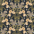 2999-44123 - Kurre Dark Blue Woodland Damask Wallpaper by A Street