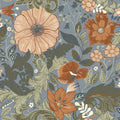 2999-13108 - Victoria Blue Floral Nouveau Wallpaper by A Street