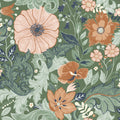 2999-13109 - Victoria Green Floral Nouveau Wallpaper by A Street