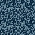 4081-26305 - Alorah Navy Wave Wallpaper by A Street