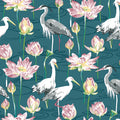 4081-87552 - Barton Teal Heron Wallpaper by A Street