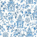 4081-26310 - Helaine Blue Pagoda Wallpaper by A Street
