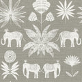 4014-26437 - Bazaar Grey Elephant Oasis Wallpaper by A Street