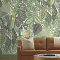 GO8332M - Greenery Cotton Wall Mural- Greenhouse by York