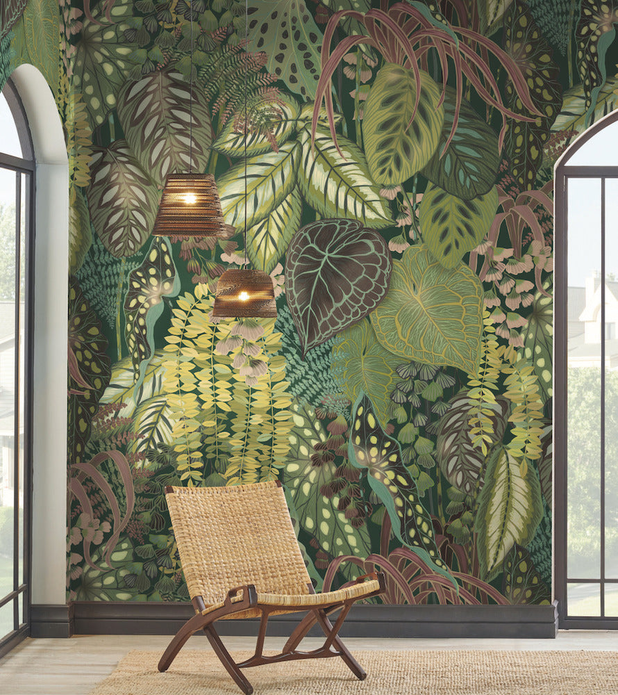 GO8331M - Greenery Jade Wall Mural- Greenhouse by York – Wallpaper