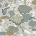GO8294 - Lotus Pond Heather/Cotton Wallpaper- Greenhouse by York