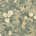 4080-83104 - Elise Sea Green Nouveau Gardens Wallpaper by A Street