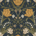 4080-44106 - Filippa Navy Tulip Wallpaper by A Street
