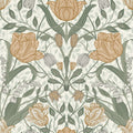 4080-33006 - Filippa Green Tulip Wallpaper by A Street