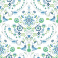 4066-26511 - Britt Sapphire Embroidered Damask Wallpaper by A Street