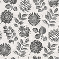 4066-26534 - Inge Black Floral Block Print Wallpaper by A Street