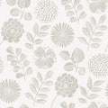 4066-26533 - Inge Light Grey Floral Block Print Wallpaper by A Street