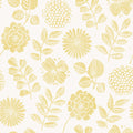4066-26530 - Inge Yellow Floral Block Print Wallpaper by A Street