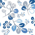 4066-26566 - Jonah Blue Leaf Trail Wallpaper by A Street