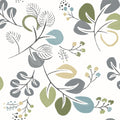 4066-25123 - Jonah Green Leaf Trail Wallpaper by A Street