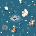 4060-31311 - Jesper Blue Campfire Wallpaper by Chesapeake