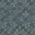 4105-86607 - Pilak Blue Ogee Tile Wallpaper by A Street