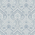 4074-26611 - Fernback Blue Ornate Botanical Wallpaper by A Street
