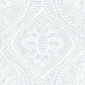 4074-26642 - Scout Light Blue Floral Ogee Wallpaper by A Street