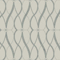 MD7175 - Beige and Silver Graceful Geo Wallpaper- Modern Metals 2