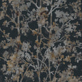 NW3580 - Black & Multi Shimmering Foliage Wallpaper-Modern Metals 2