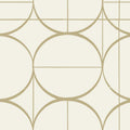 MD7202 - Cream and Gold Sun Circles Wallpaper- Modern Metals 2