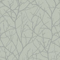 MD7124 - Green and Silver Trees Silhouette Wallpaper- Modern Metals 2