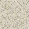 MD7122 - Beige and Gold Trees Silhouette Wallpaper- Modern Metals 2