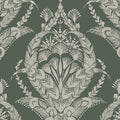 4120-26821 - Arlie Evergreen Botanical Damask Wallpaper-Middleton by A Street