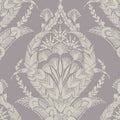 4120-26820 - Arlie Lavender Botanical Damask Wallpaper-Middleton by A Street