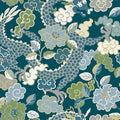4120-72008 - Yanci Teal Dragon Wallpaper-Middleton by A Street