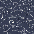 4071-71004 - Kuroshio Navy Ocean Wave Wallpaper-Blue Heron