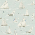 4071-71037 - Leeward Aqua Sailboat Wallpaper-Blue Heron